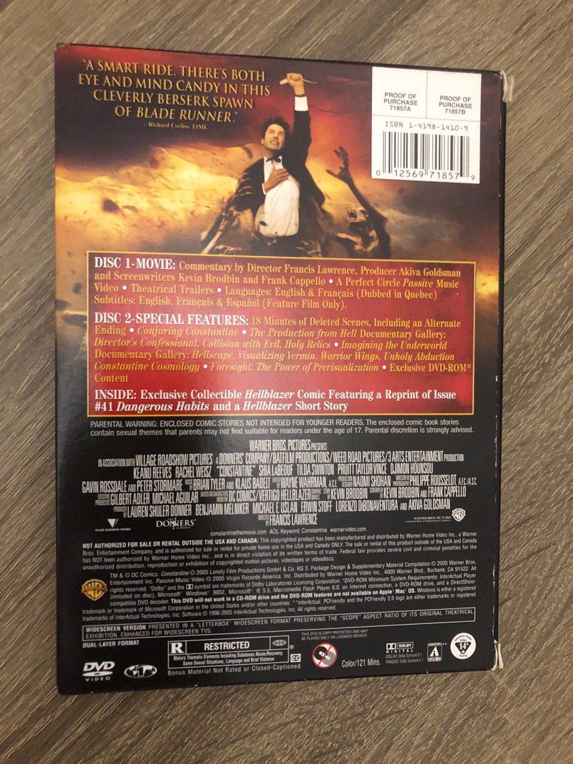 🈹️＂魔間行者Constantine ＂限量特別版DVDs 全套, 興趣及遊戲, 音樂