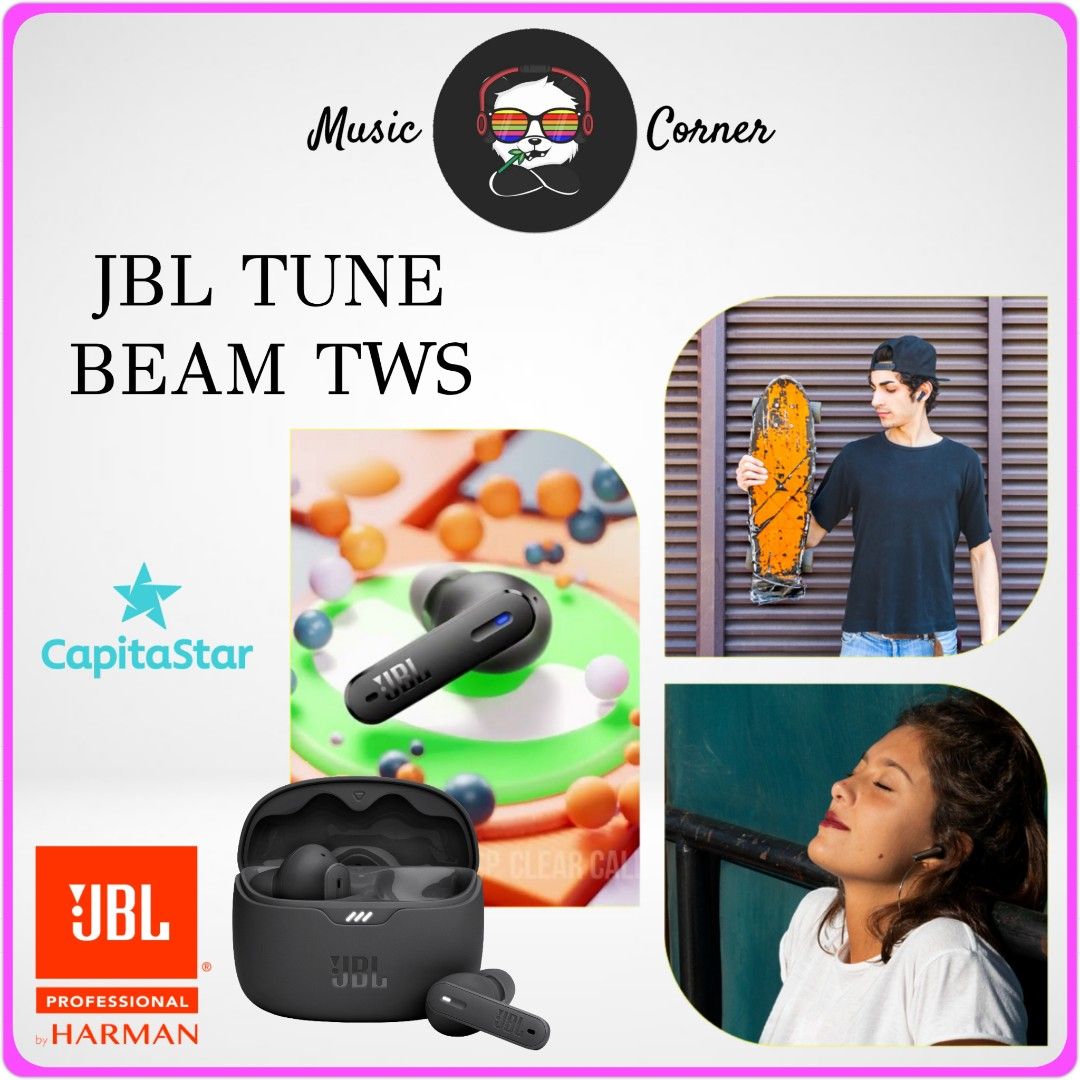 JBL Tune Beam True Wireless Bluetooth Earbuds Earphones Headphones TWS with  Mic, Audio, Earphones on Carousell
