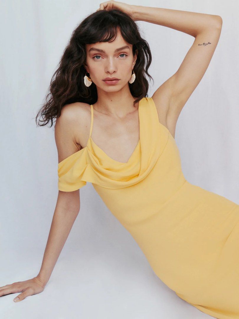 Reformation yellow dress outlet