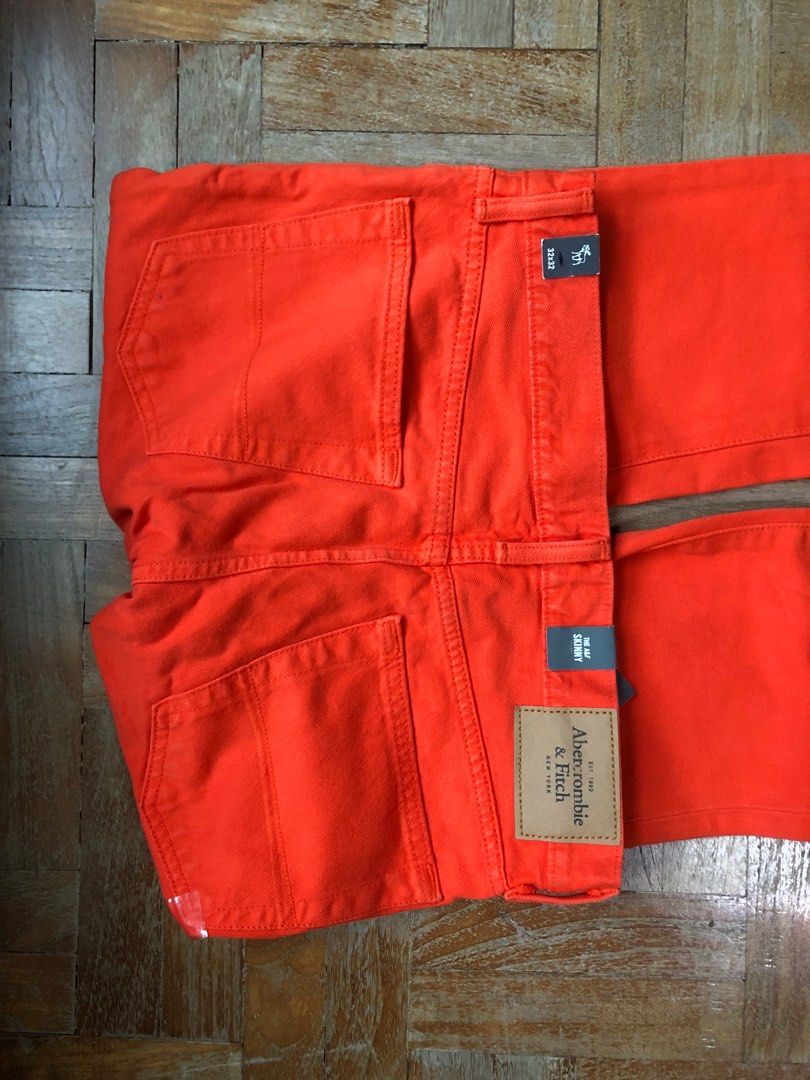 Abercrombie & Fitch red jeans, Women's Fashion, Bottoms, Jeans ...