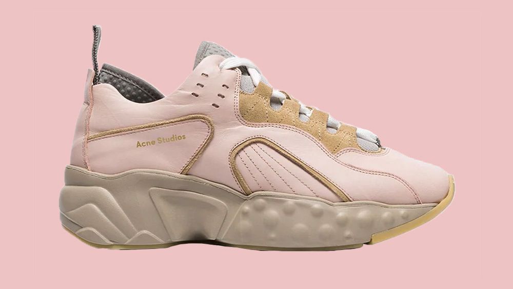 Acne Studios Manhattan leather exaggerated sole Sneakers Pastel Pink