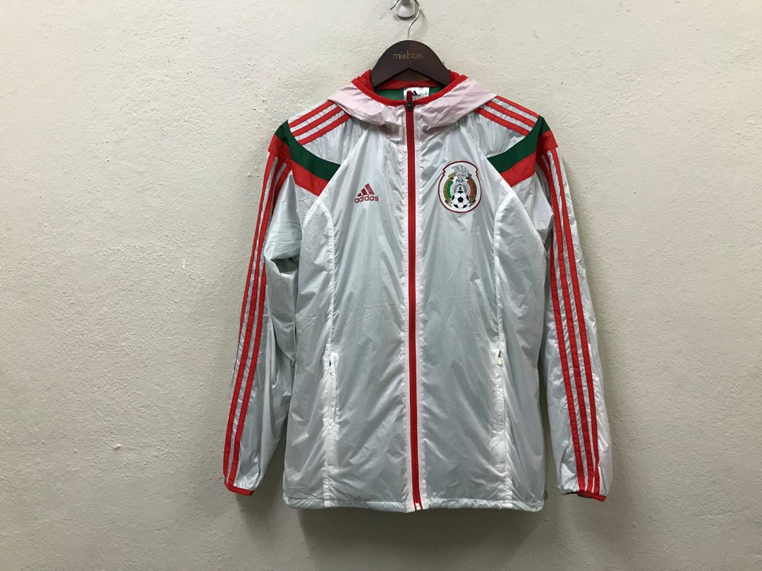 Adidas Mexico Football Windbreaker Jacket, Men's Fashion, Coats
