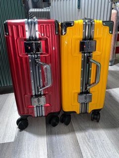 Aluminum luggage bag travel suitcase insta influencer photos