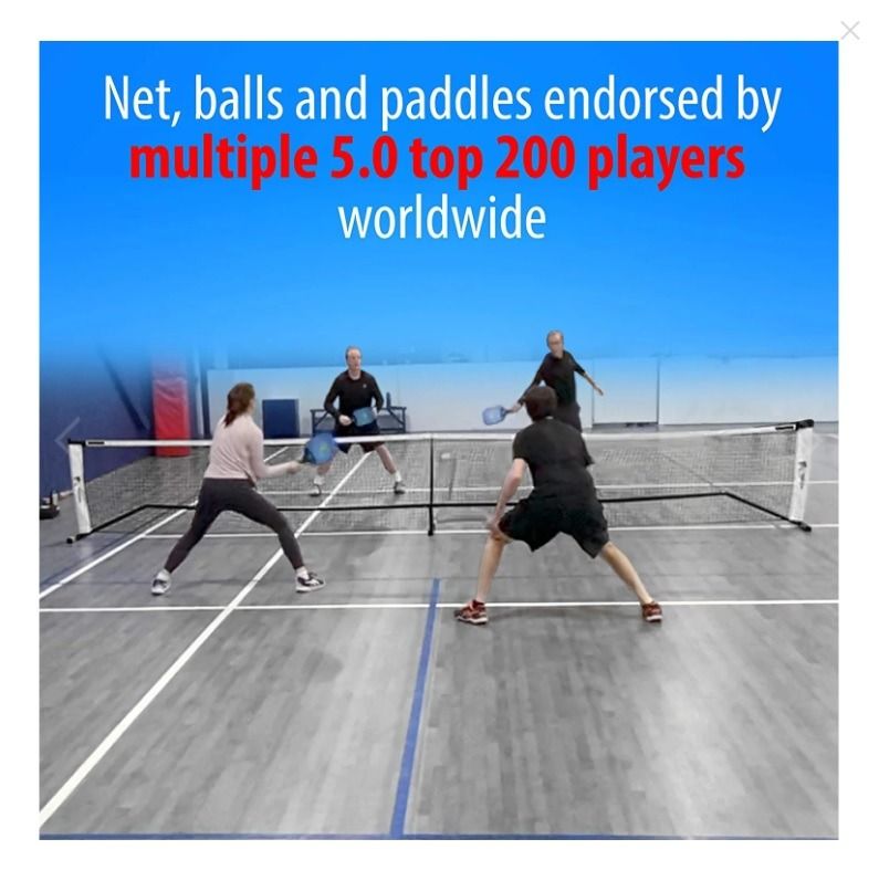 Anything Sports Pickleball Set (Category: Racket and Ball Sports) located in Pasay City. Submitted by jen.pen (Listing ID 1231487038, Image 3). Description: Anything Sports Pickleball Set HIGHEST QUALITY: The net, paddles and balls are championship level quality. Paddles are carbon fiber graphite, the highest quality pickleball paddles sold. EASY SETUP: Setting up the net is a breeze, parts "click" together and setup takes no more than 5 minutes.