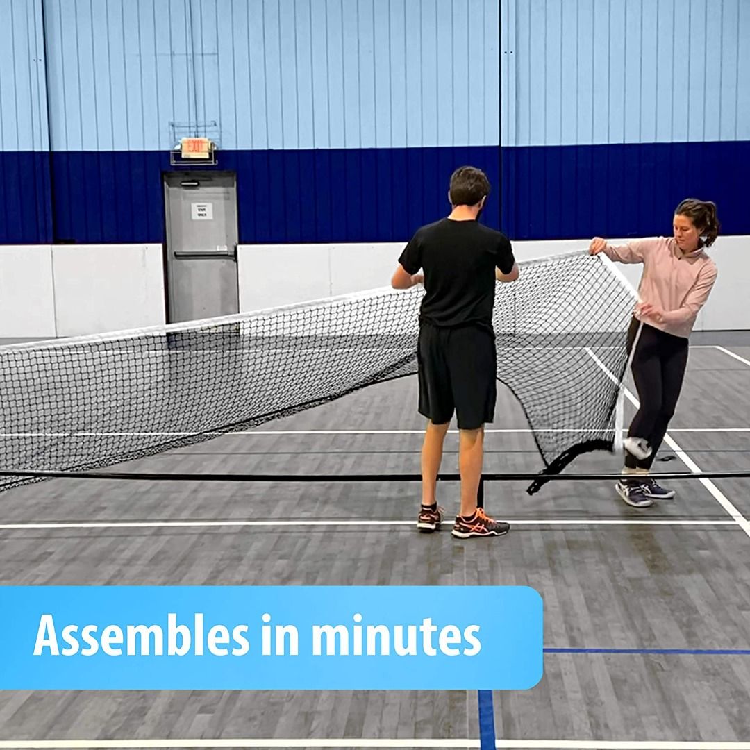 Anything Sports Pickleball Set (Category: Racket and Ball Sports) located in Pasay City. Submitted by jen.pen (Listing ID 1231487038, Image 2). Description: Anything Sports Pickleball Set HIGHEST QUALITY: The net, paddles and balls are championship level quality. Paddles are carbon fiber graphite, the highest quality pickleball paddles sold. EASY SETUP: Setting up the net is a breeze, parts "click" together and setup takes no more than 5 minutes.