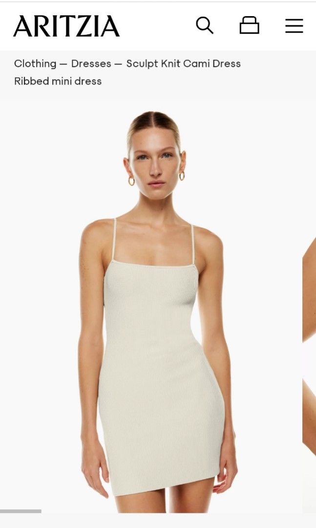 Aritzia Babaton Sculpt Knit Cami Dress, Women's Fashion, Dresses & Sets,  Dresses on Carousell