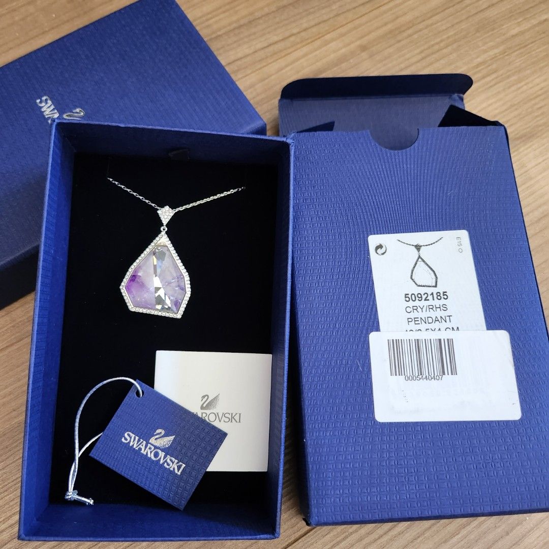 Purple swarovski top crystal necklace