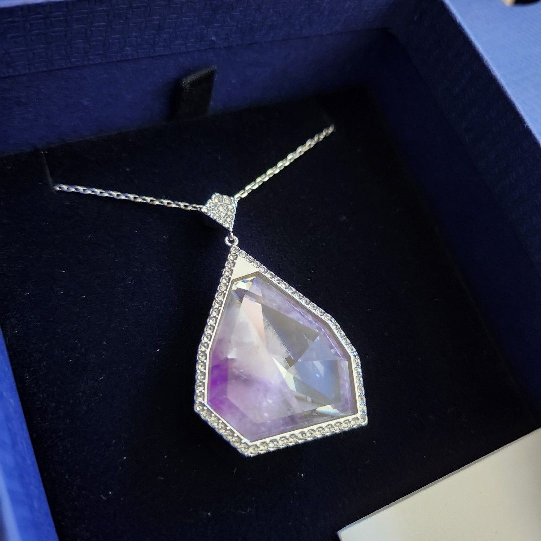 Purple crystal cheap necklace