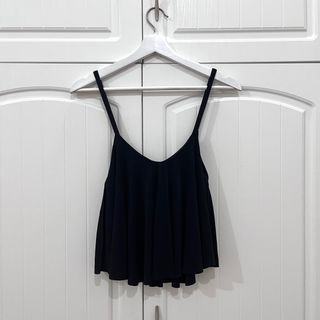 Black Basic Flare Tank