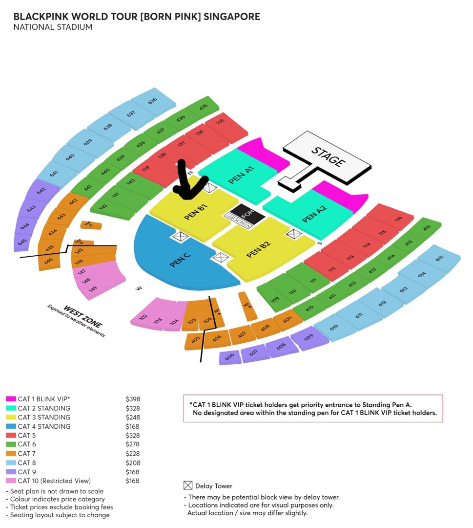 Black Pink concert PEN B1 13 May 2023, Tickets & Vouchers, Event