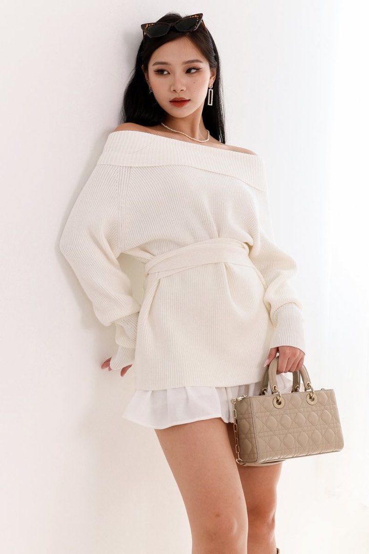 White tie shop sweater