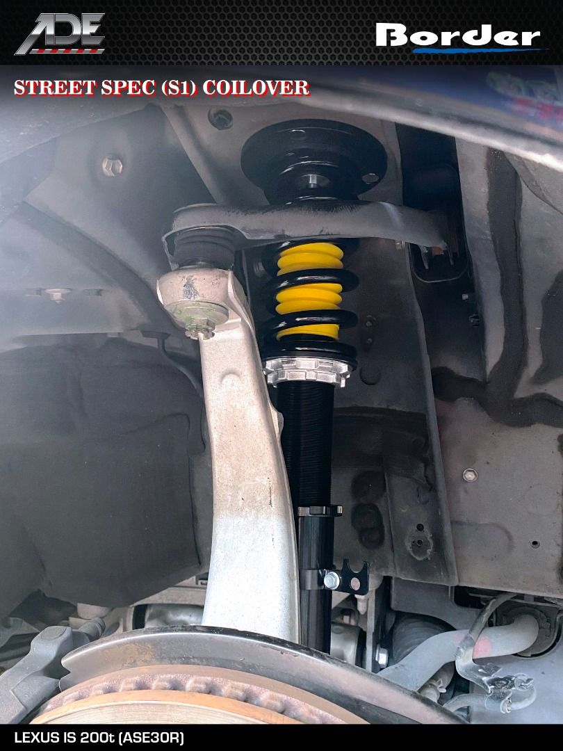BORDER STREET SPEC (S1) COILOVER ON LEXUS IS 200t (ASE30R), Car ...