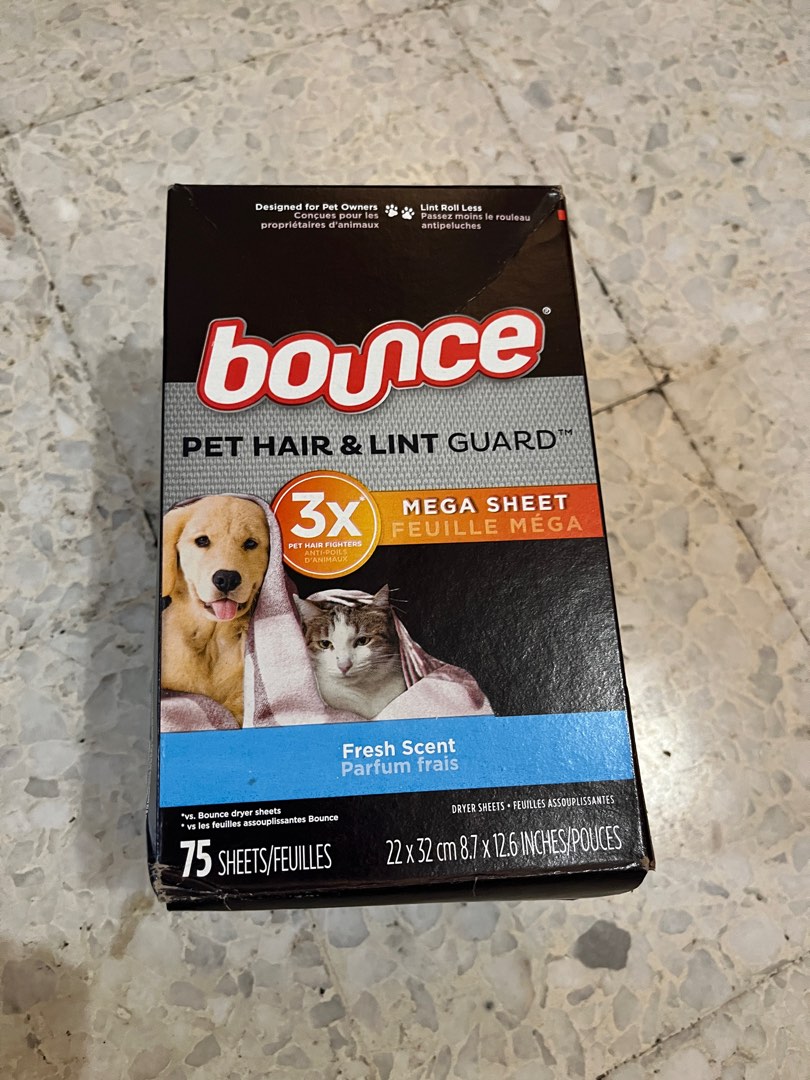 Bounce Pet Hair & Lint Guard (75 sheets), Furniture & Home Living
