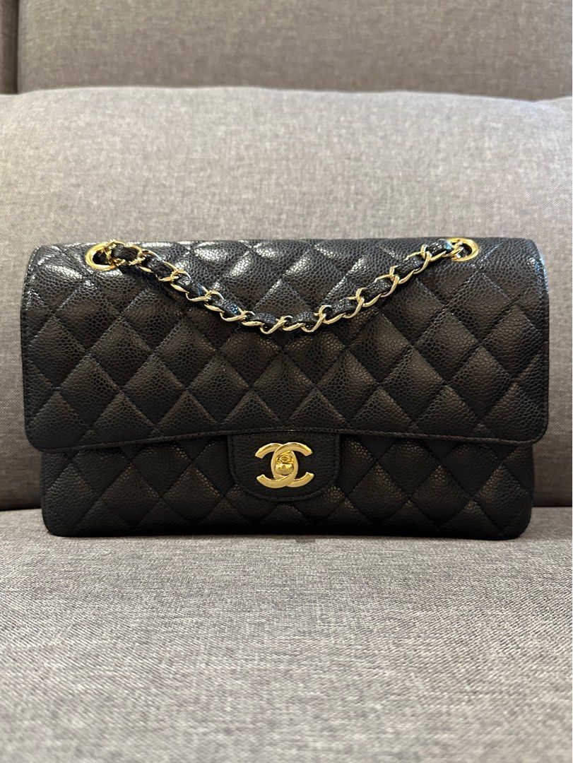 Chanel caviar quilted sales small double flap black