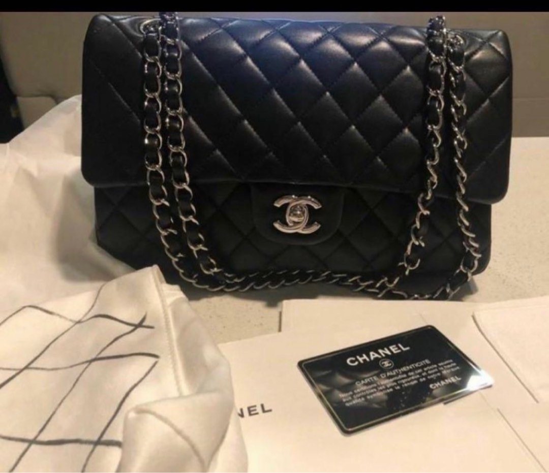 Chanel CF Medium SHW Lambskin BlACK, Luxury, Bags & Wallets on Carousell