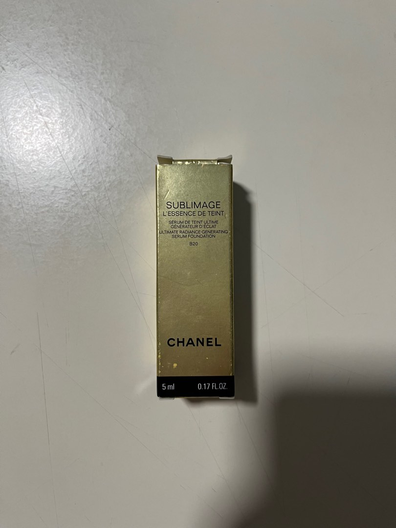 CHANEL sublimage serum foundation shade B20 sample, Beauty & Personal