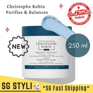 💯Christophe Robin Purifying Scalp Mask with Thermal Mud *Pre-Shampoo Mud Mask* *3 Days Delivery*