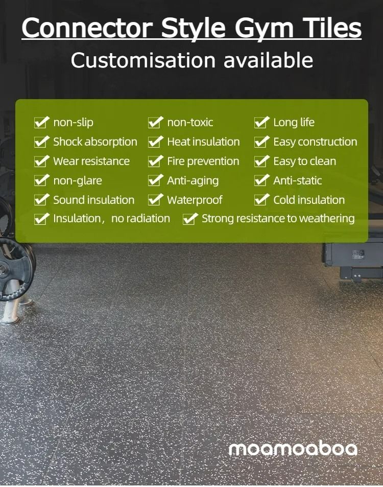 Commercial Grade Gym Flooring 1m by 1m 3cm Thick High Density Odourless