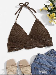 Crochet Halter Bikini Top