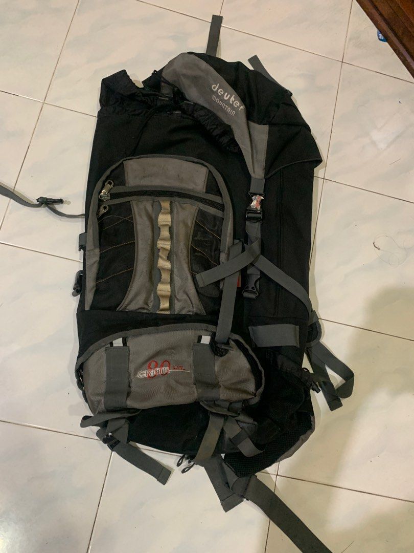 LIGHTLY USED Deuter Mountain Crete 80 Liter Bag Travel Hiking Bagpack Outdoor Sport Camping Bag