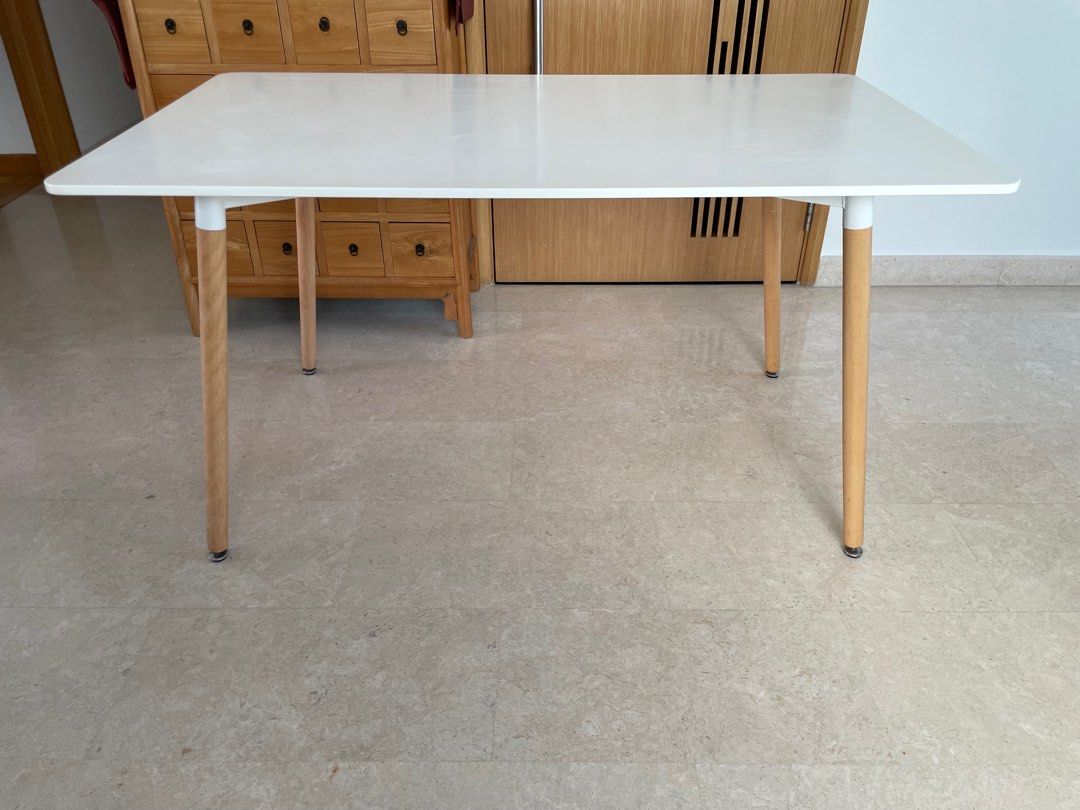 Vincente Dining Table/Study Tablewhite, Furniture & Home Living