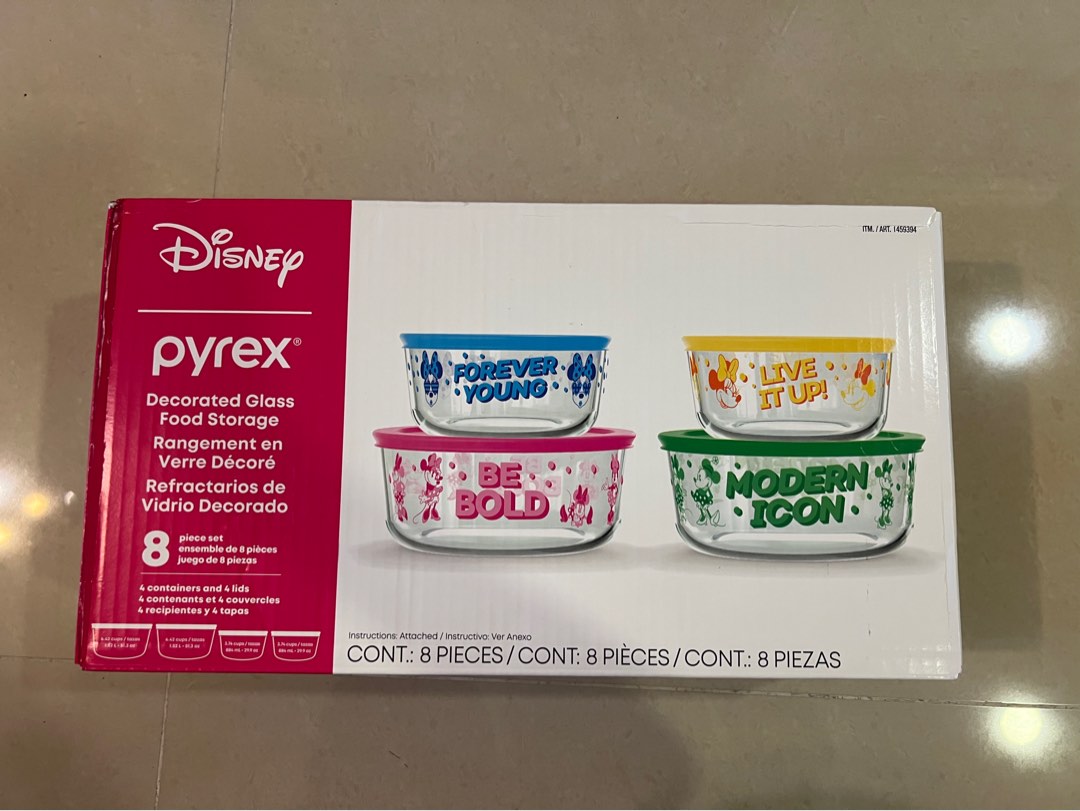 Disney Pyrex Decorated Glass Food Storage Containers, Furniture & Home