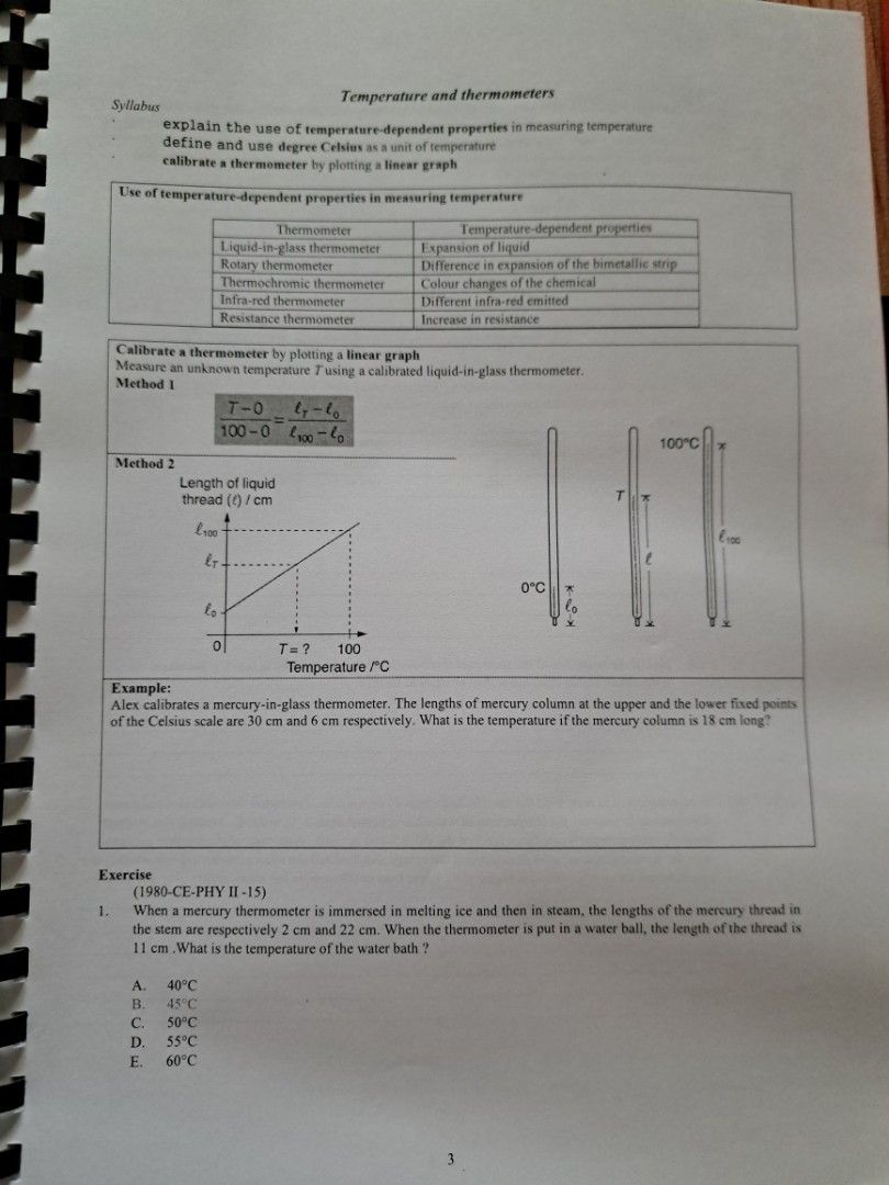 Dse physics past paper heat and gases carousell