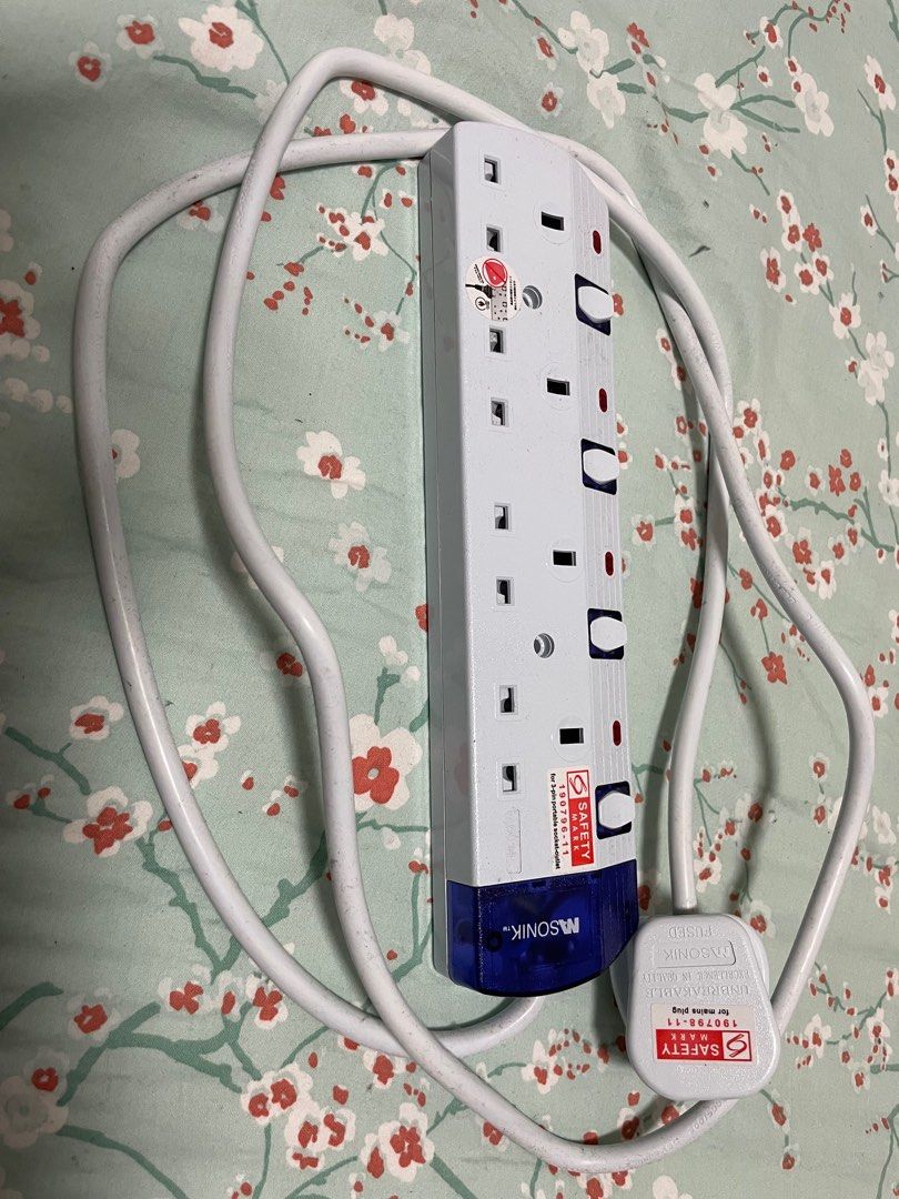 Extension cord, TV & Home Appliances, Electrical, Adaptors & Sockets on