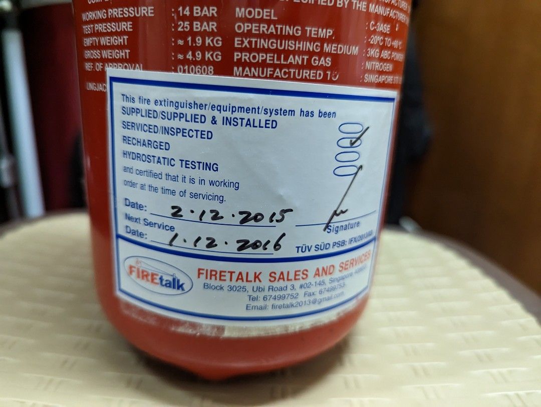 Fire Extinguisher expired, Everything Else on Carousell