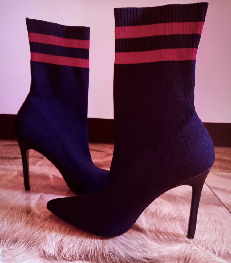 Forever 21 Sock Boots Sexy Heel Women s Fashion Footwear Boots