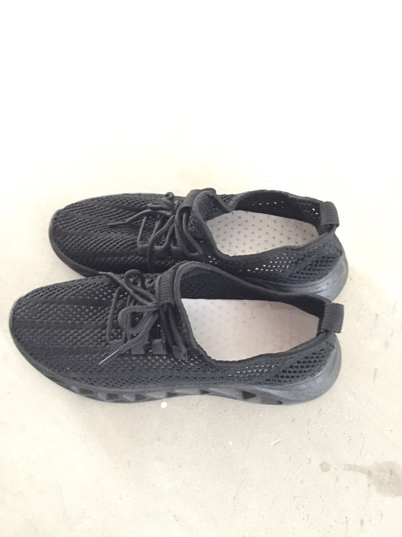 All black clearance mesh sneakers