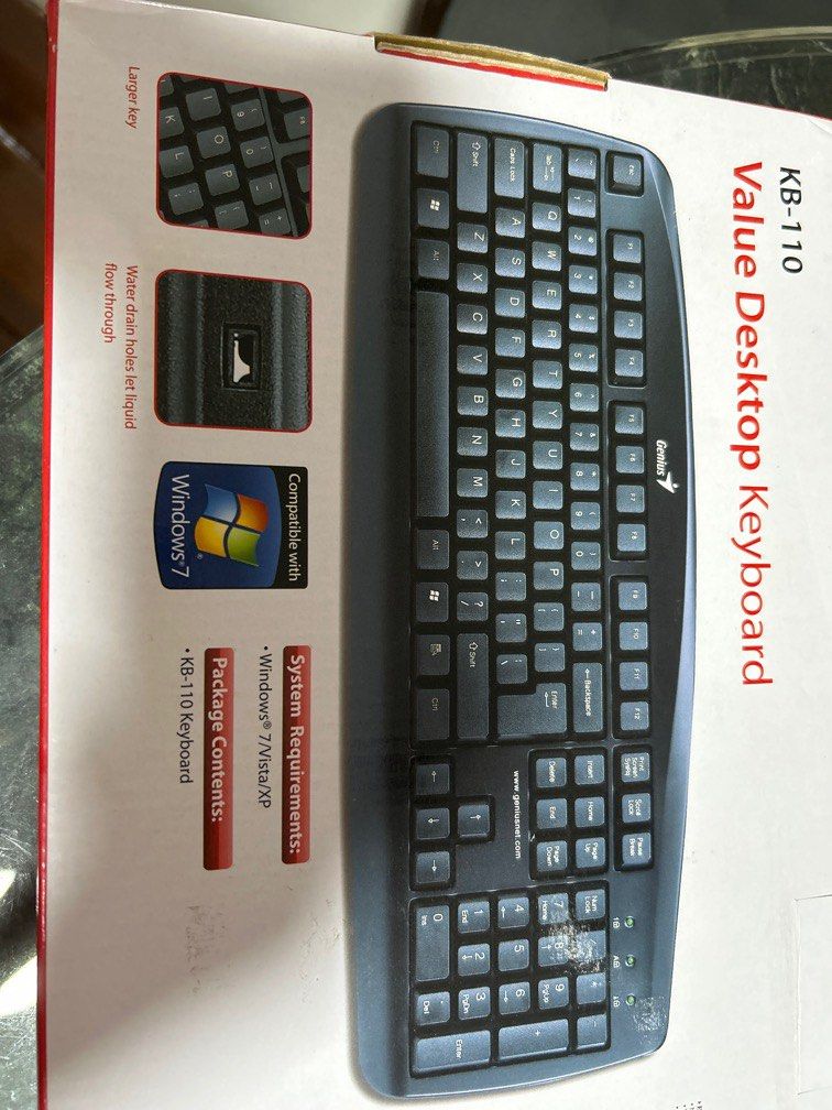 Genius KB-110 Value Desktop Keyboard, Computers & Tech, Parts ...