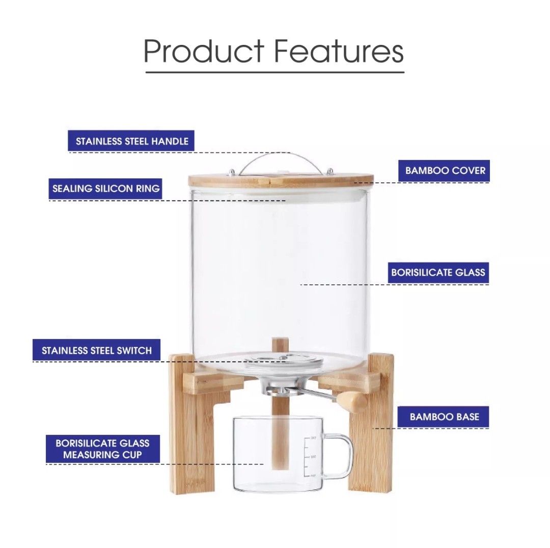 GLASS RICE CONTAINER 7L & 5L on Carousell