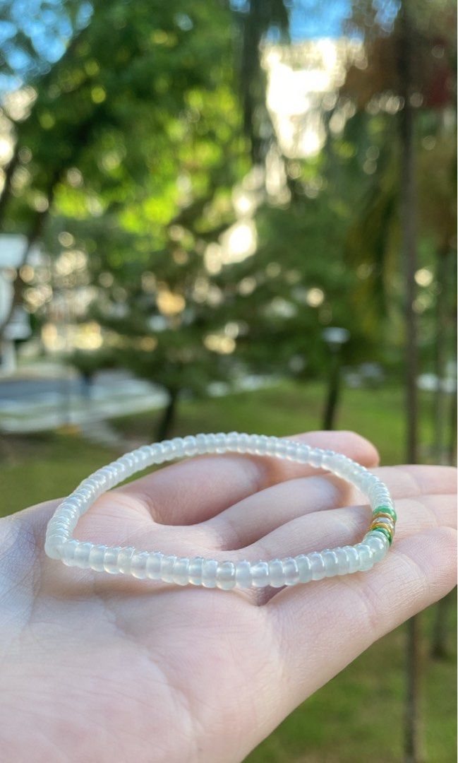 Good quality Grade A Icy white Jade Bracelet Women s Fashion