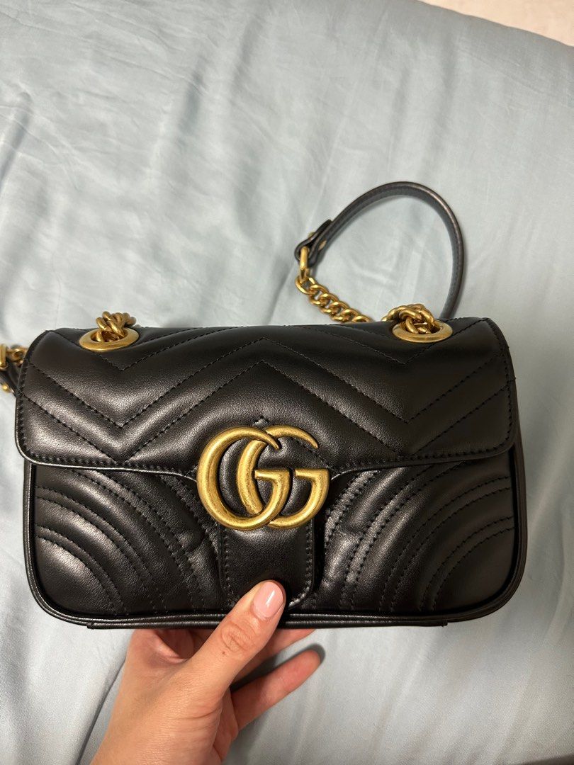 Gg marmont small cheap matelassé shoulder bag fake
