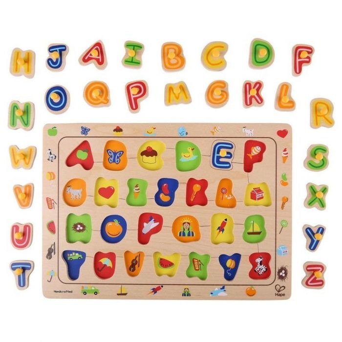 Hape ABC Matching Puzzle, Babies & Kids, Infant Playtime on Carousell