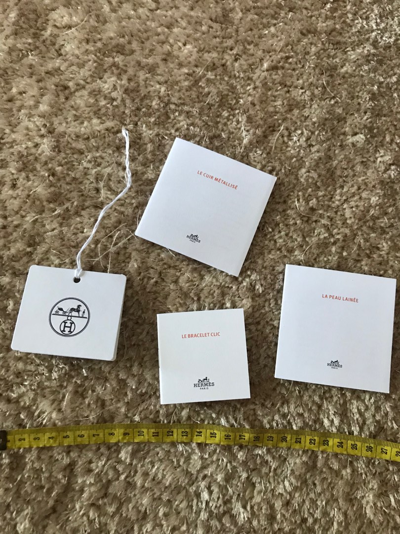 HERMES tag label tag booklet authentic card buat apa aja baca lihat