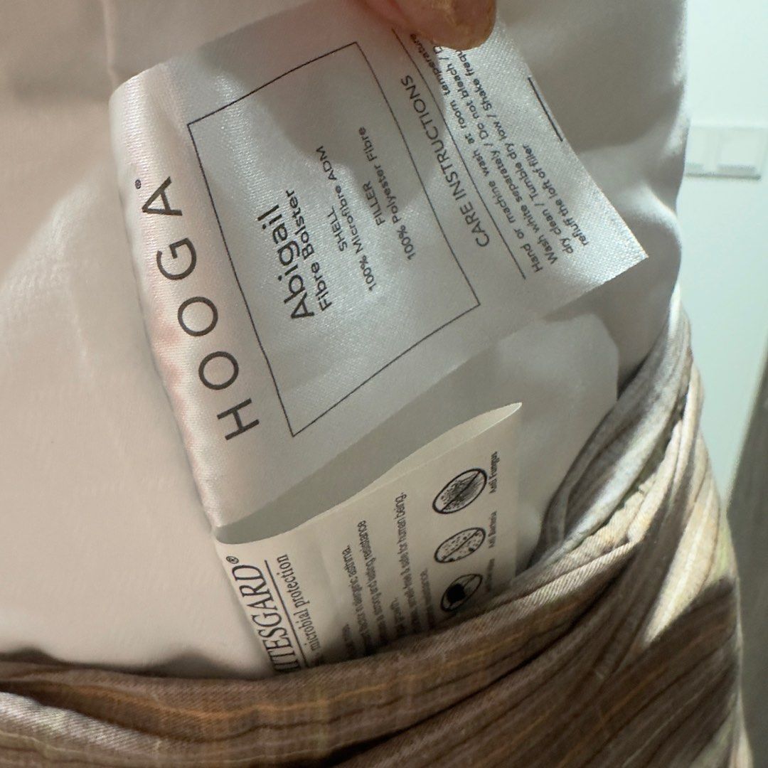 HOOGA Bolster with cover / Pregnancy Pillow, Furniture & Home Living