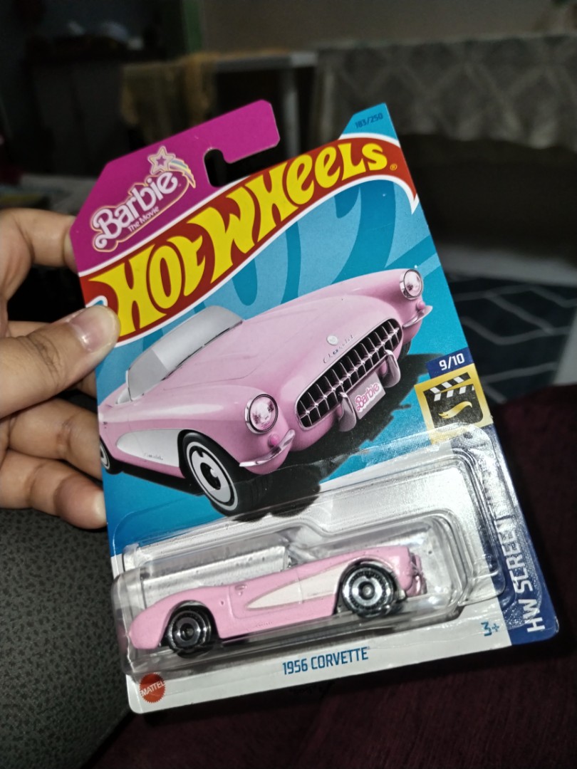 Hot wheels Barbie The Movie 1956 Corvette, Hobbies & Toys, Toys & Games on Carousell