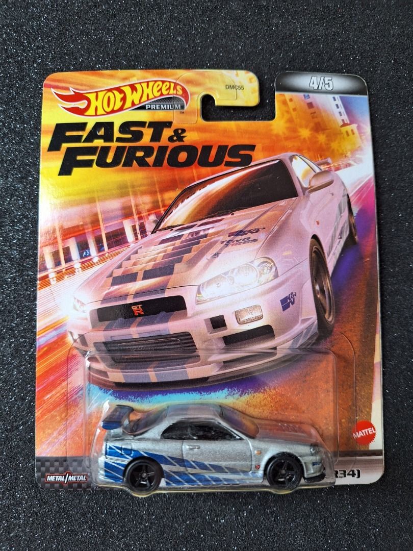 Hot Wheels Nissan Skyline GTR BNR34 R34 Retro Entertainment Fast ... #HW FAST FURYOUS R34 RETRO