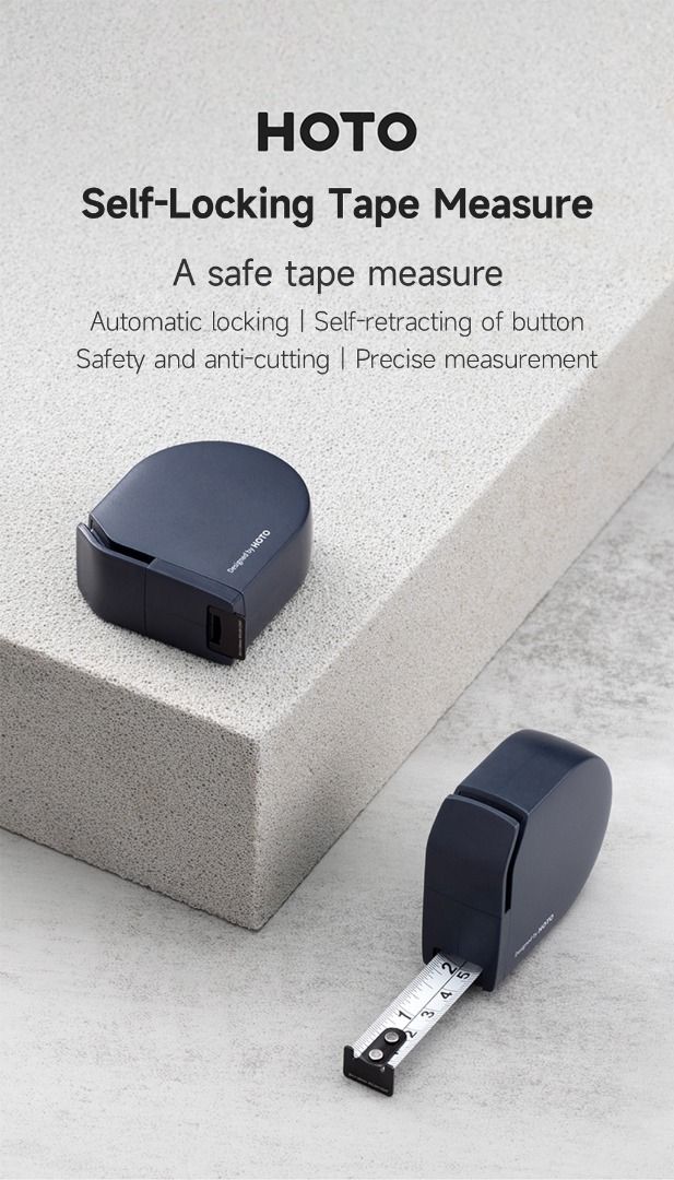 Hoto SelfLocking Measuring Tape (3meter), Furniture & Home Living