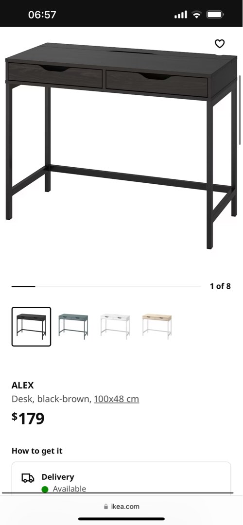 IKEA Alex small Study Table, Furniture & Home Living, Furniture, Tables