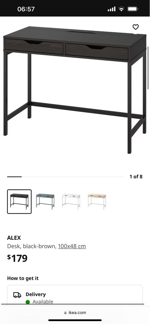 IKEA Alex small Study Table, Furniture & Home Living, Furniture, Tables