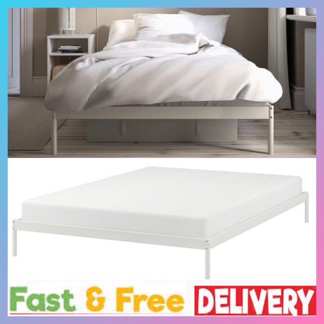 Malm white shop bed frame