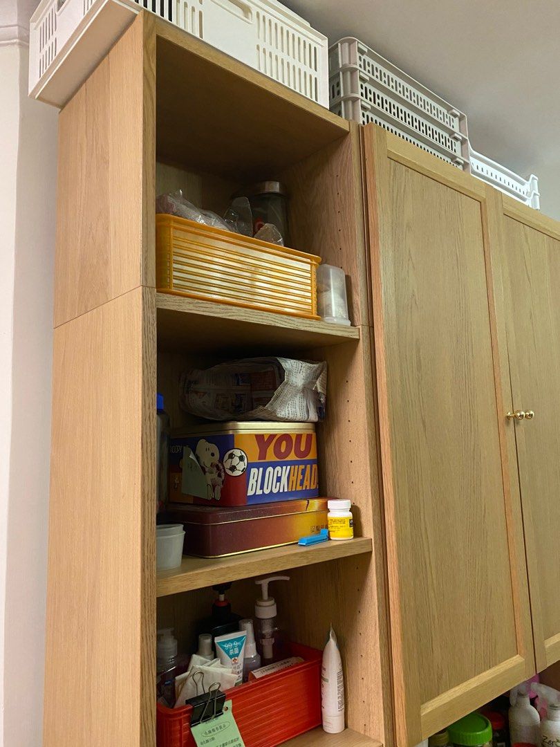 IKEA Billy corner shelf with doors, 傢俬＆家居, 傢俬, 書櫃、櫃子及架 Carousell
