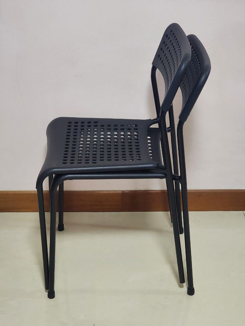 IKEA Chair x 2 (ADDE Black), Furniture & Home Living, Furniture, Chairs