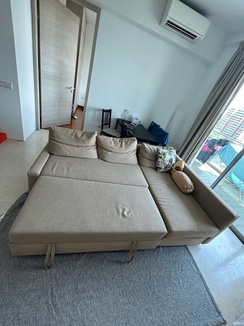IKEA FRIHETEN Corner sofa bed w/ storage (2nd hand), Furniture & Home