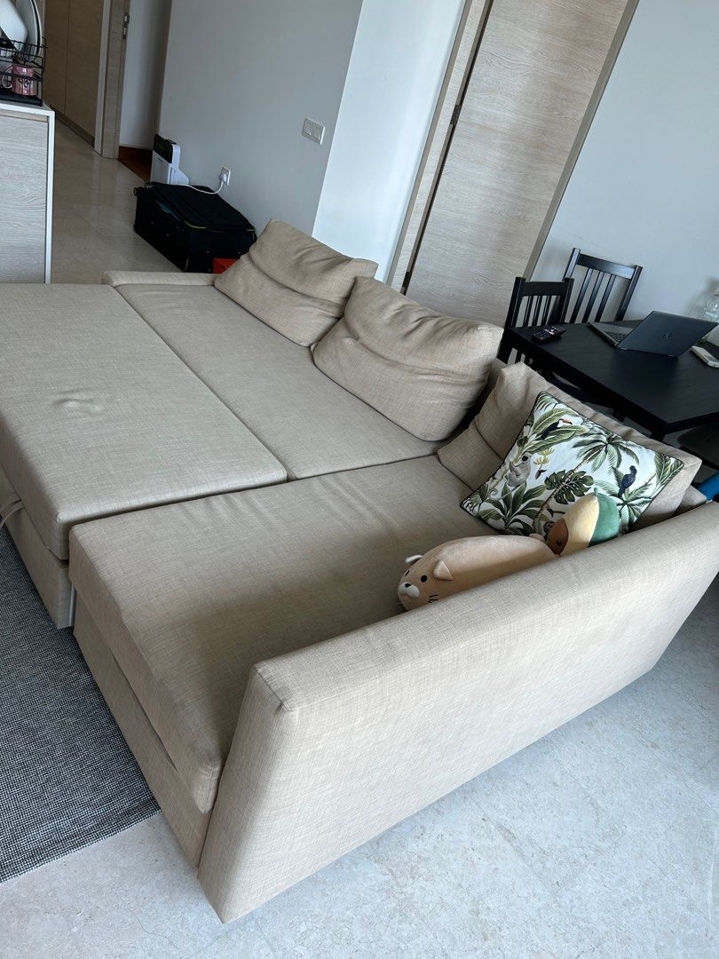 IKEA FRIHETEN Corner sofa bed w/ storage (2nd hand), Furniture & Home