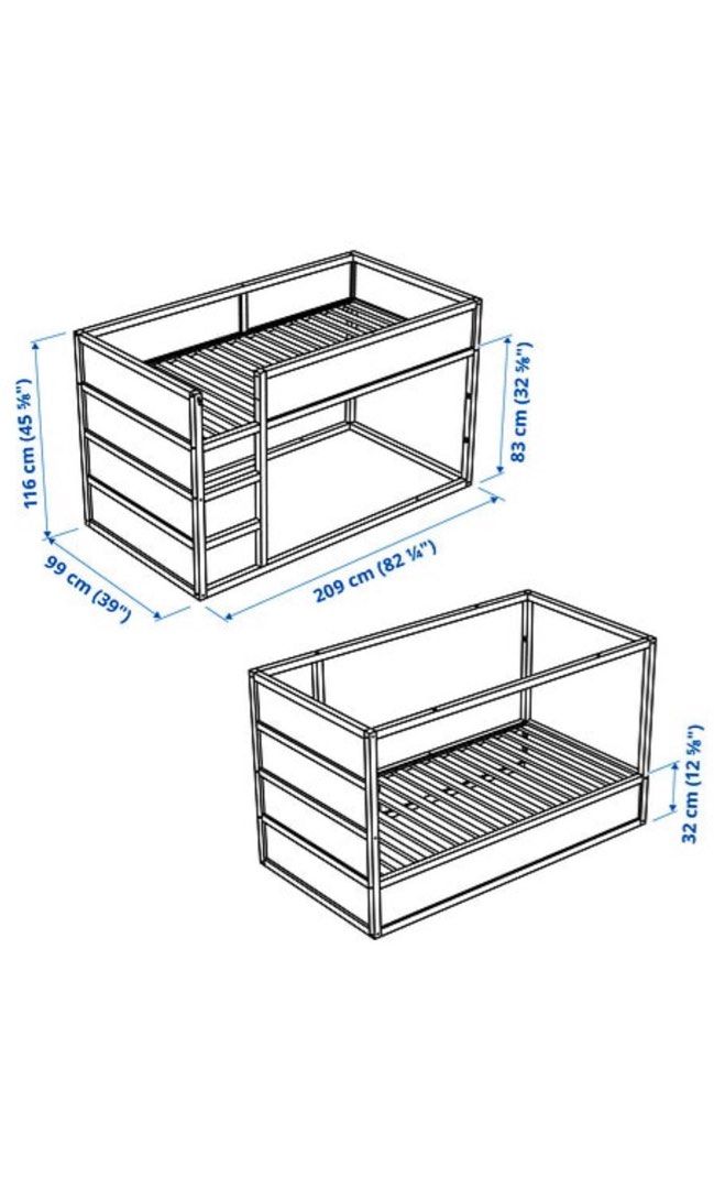 Ikea kids bed frame KURA Reversible bed Malm Brimnes Hemnes Nordli