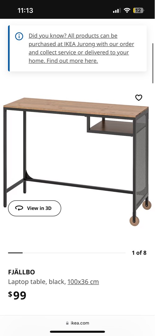 IKEA LAPTOP TABLE (USED), Furniture & Home Living, Furniture, Tables & Sets on Carousell